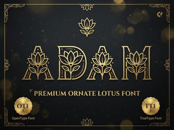 Adam: The Ornate Lotus Serif for Divine Branding