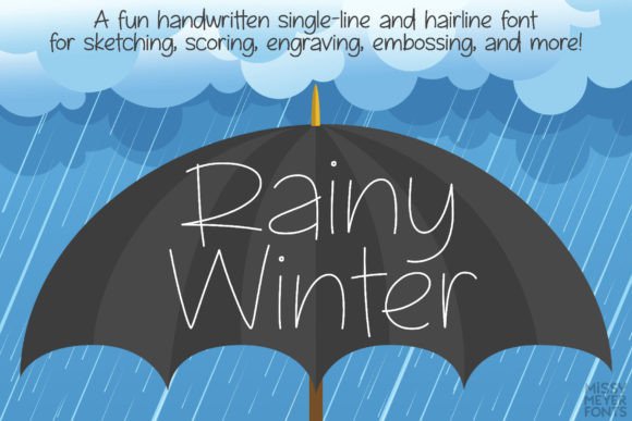 Discover Rainy Winter: The Single-Line Font for Modern Creators