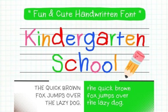 Kindergarten School: The Handwritten Font with a Playful Twist