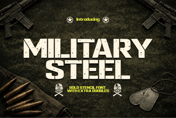 Military Steel: Commanding Attention with Stencil Grit