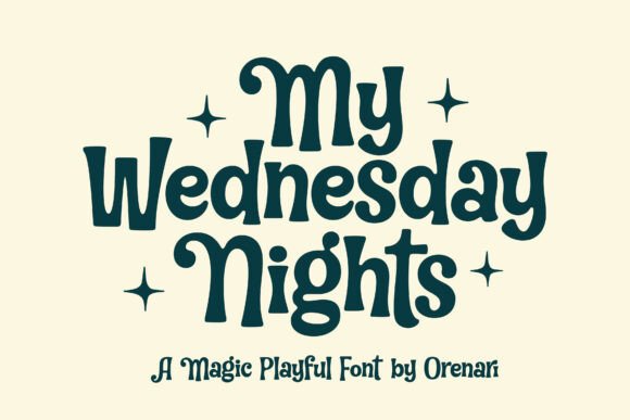 My Wednesday Night: A Playful Font with a Spooky Twist