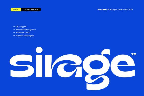 Sirage: A Modern Display Font for Bold Visual Identity